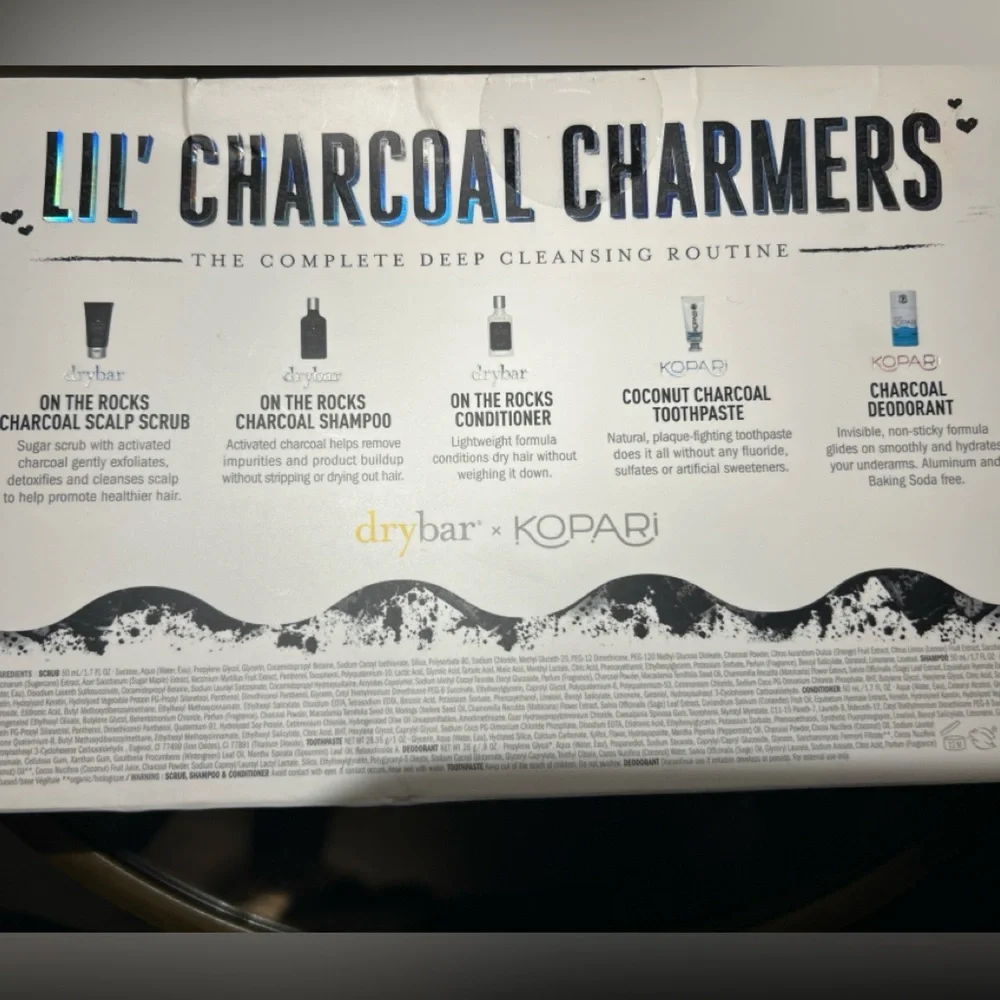 NEW Drybar on the rocks & Kopari Lil’ Charcoal Charmers Set (Box Damaged) - Picture 4 of 5